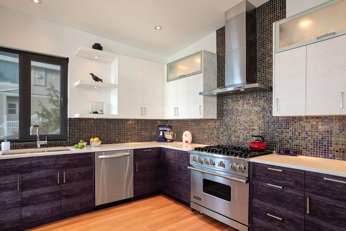 a photograph of the kitchen built and installed by Citation Kitchens for surfside construction inc.