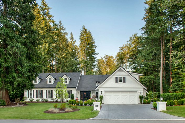 A street view photo of the country classic home in south surrey bc as built by surfside construction inc.