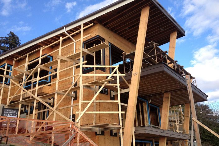 a photo of the west beach home in progress as built by surfside construction inc.